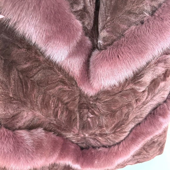 Natural mink and fox fur winter long coat One Size Retail 8500$ - Picture 8 of 10